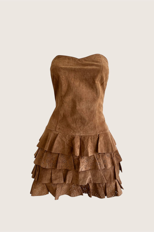 Vintage 1990's Leather Mini Dress