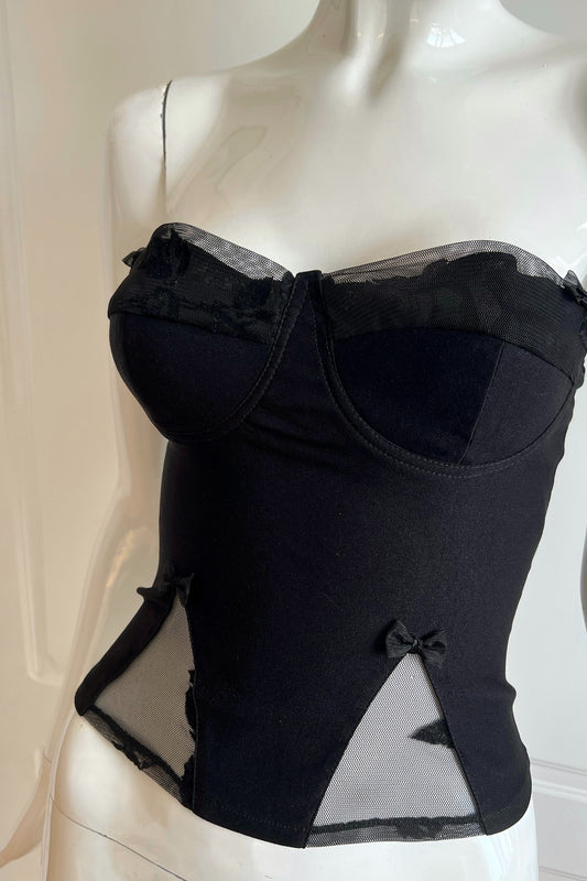 1990's Classic Black Bustier
