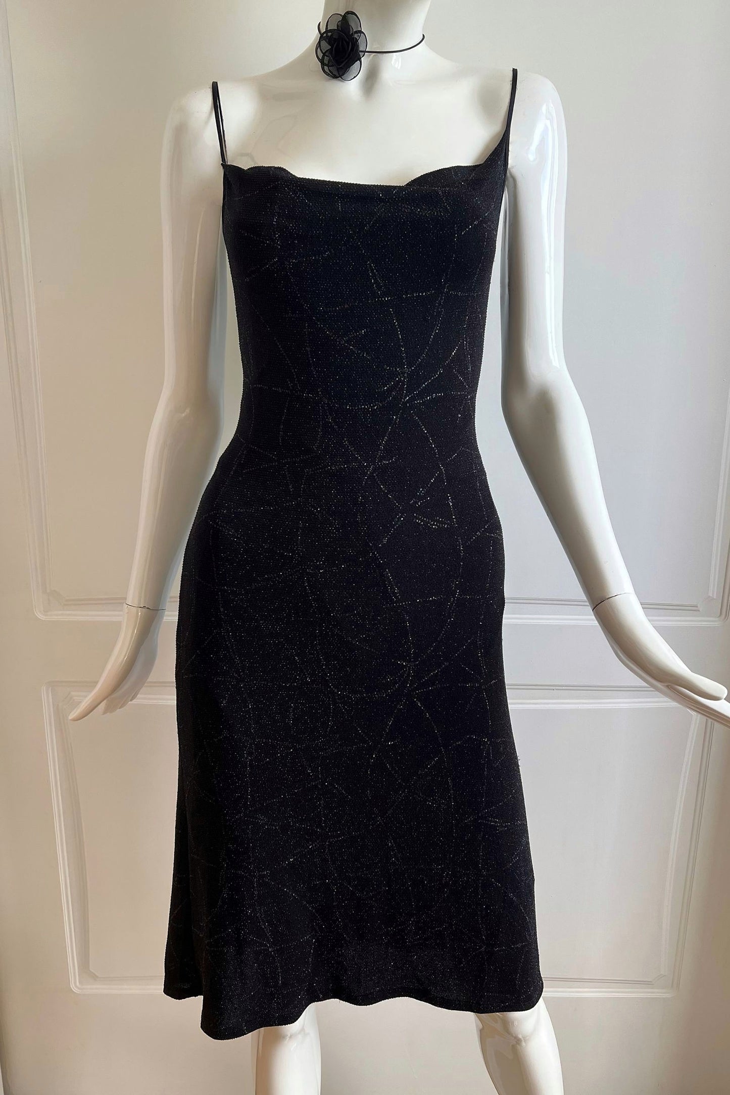Vintage 1990's Italian Black Slip Dress