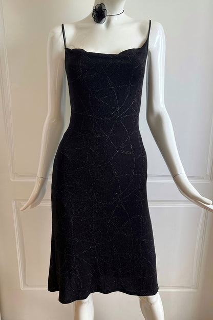 Vintage 1990's Italian Black Slip Dress