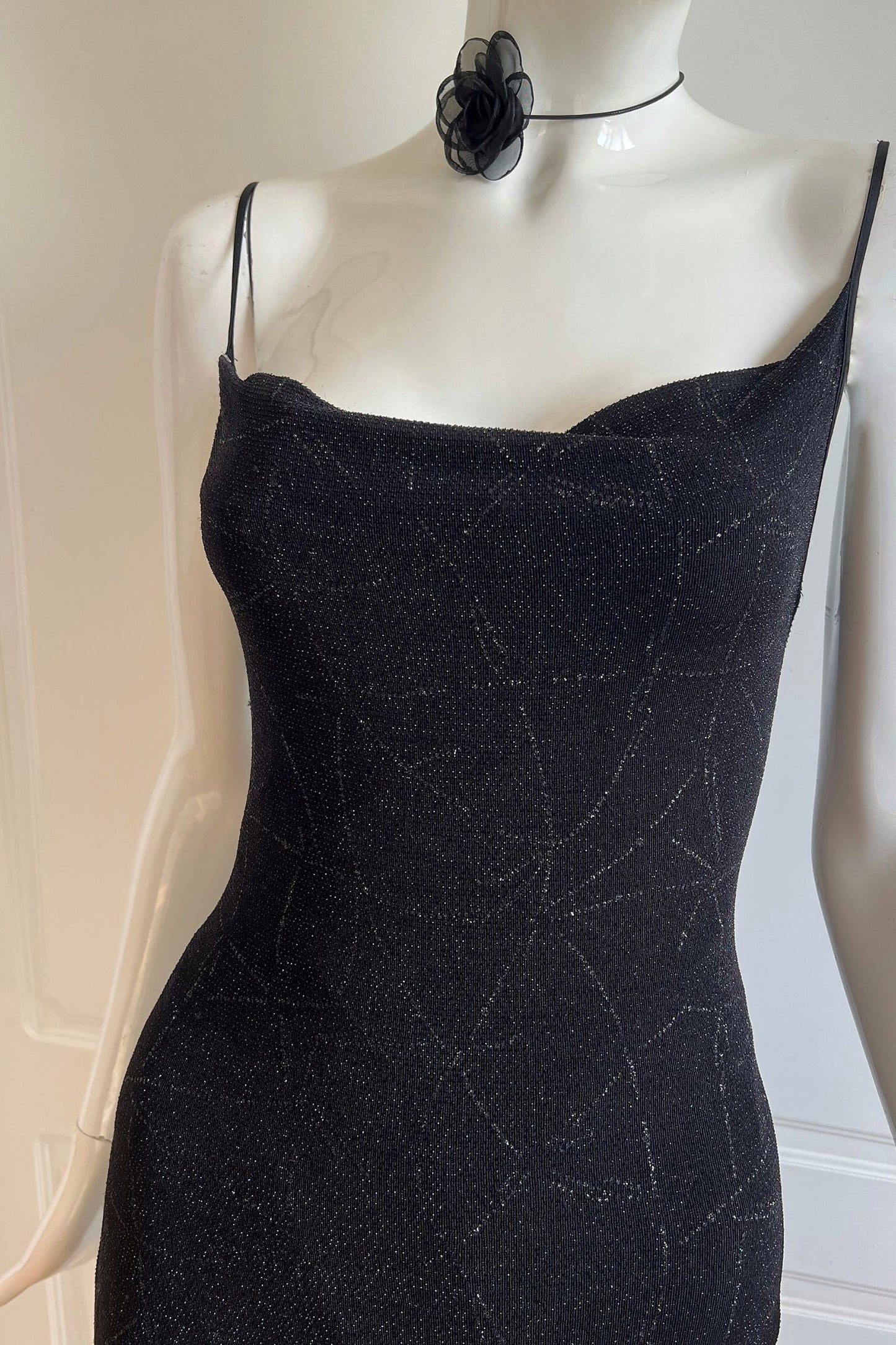 Vintage 1990's Italian Black Slip Dress