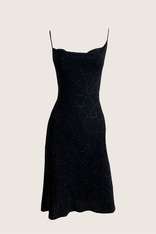 Vintage 1990's Italian Black Slip Dress