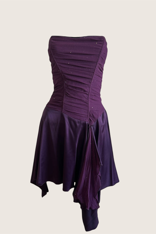 Vintage 2000's Purple Corset Mini Dress