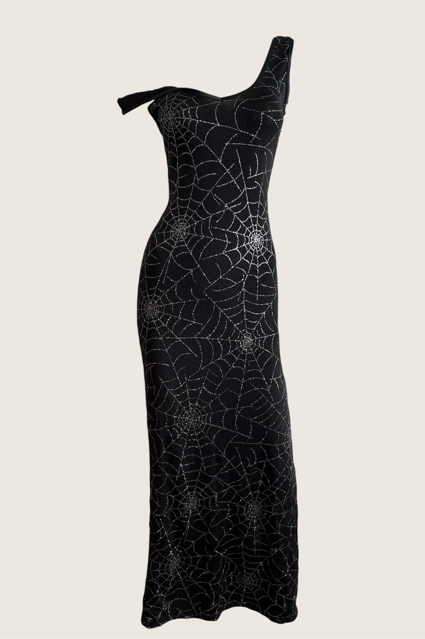 Vintage Black Spider Web Dress
