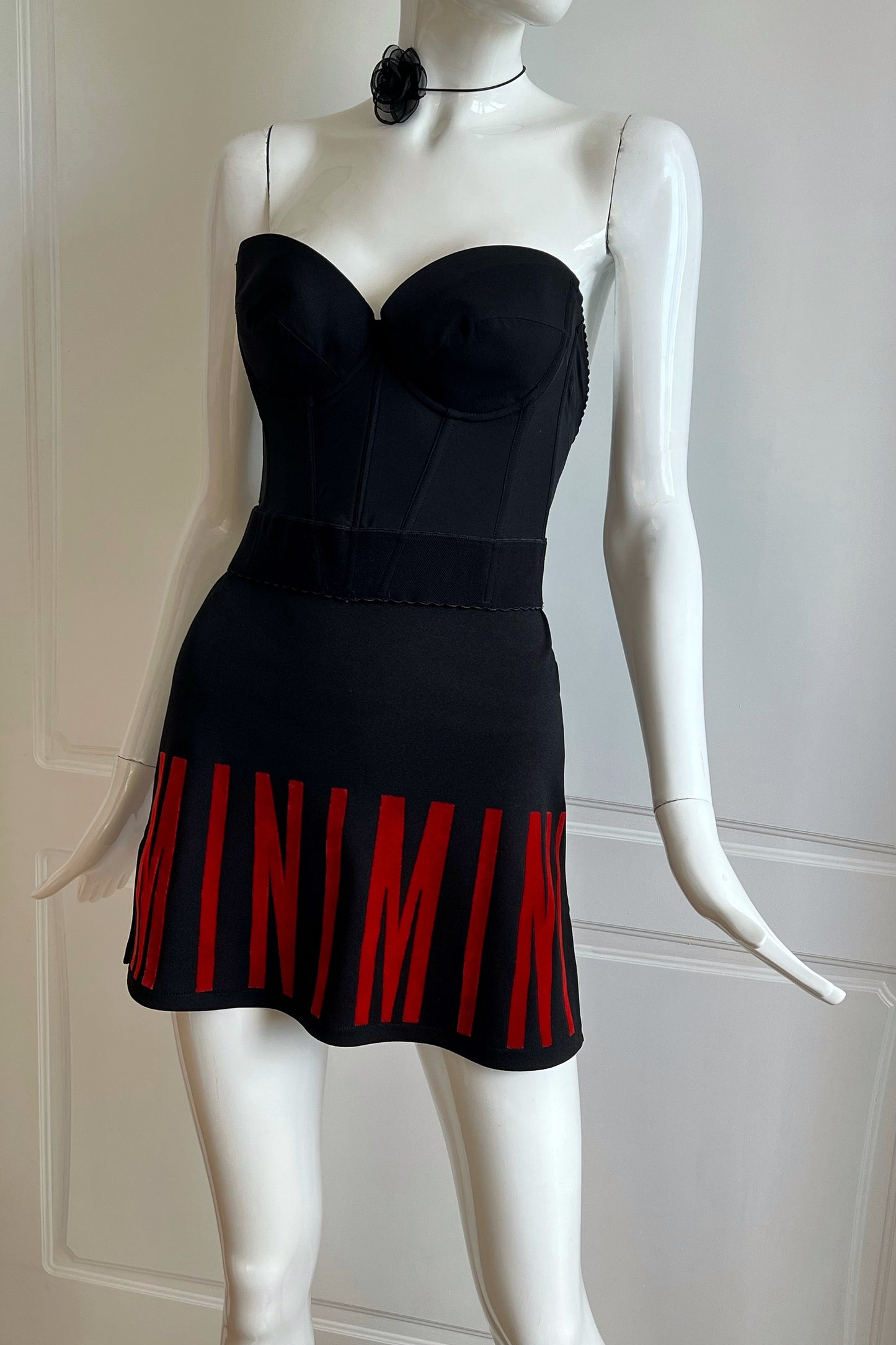 Vintage Parisian Black Mini Skirt
