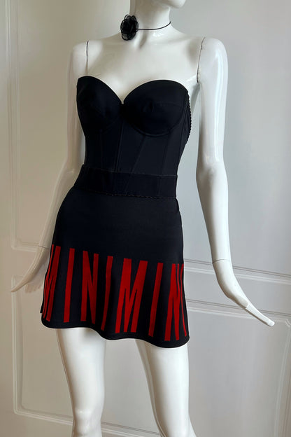 Vintage Parisian Black Mini Skirt
