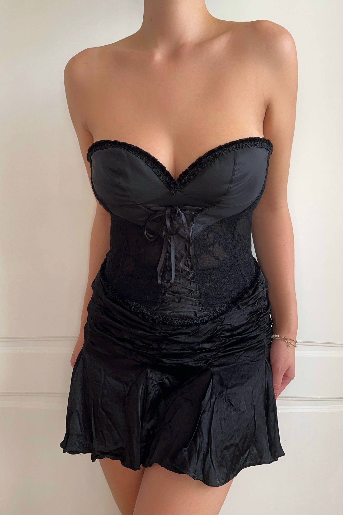 Vintage Black Sweetheart Bustier