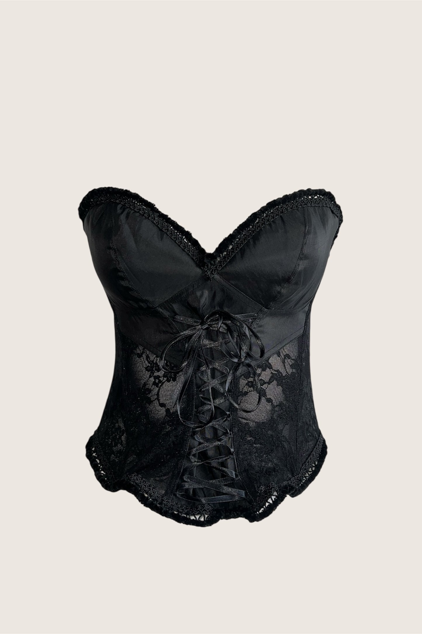 Vintage Black Sweetheart Bustier