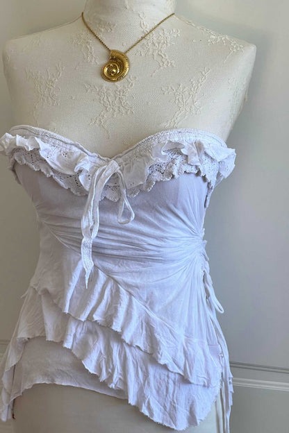 Vintage Seafoam White Bustier