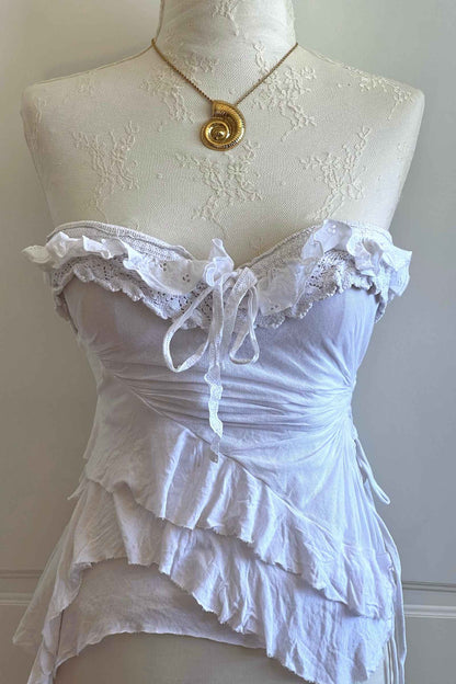 Vintage Seafoam White Bustier