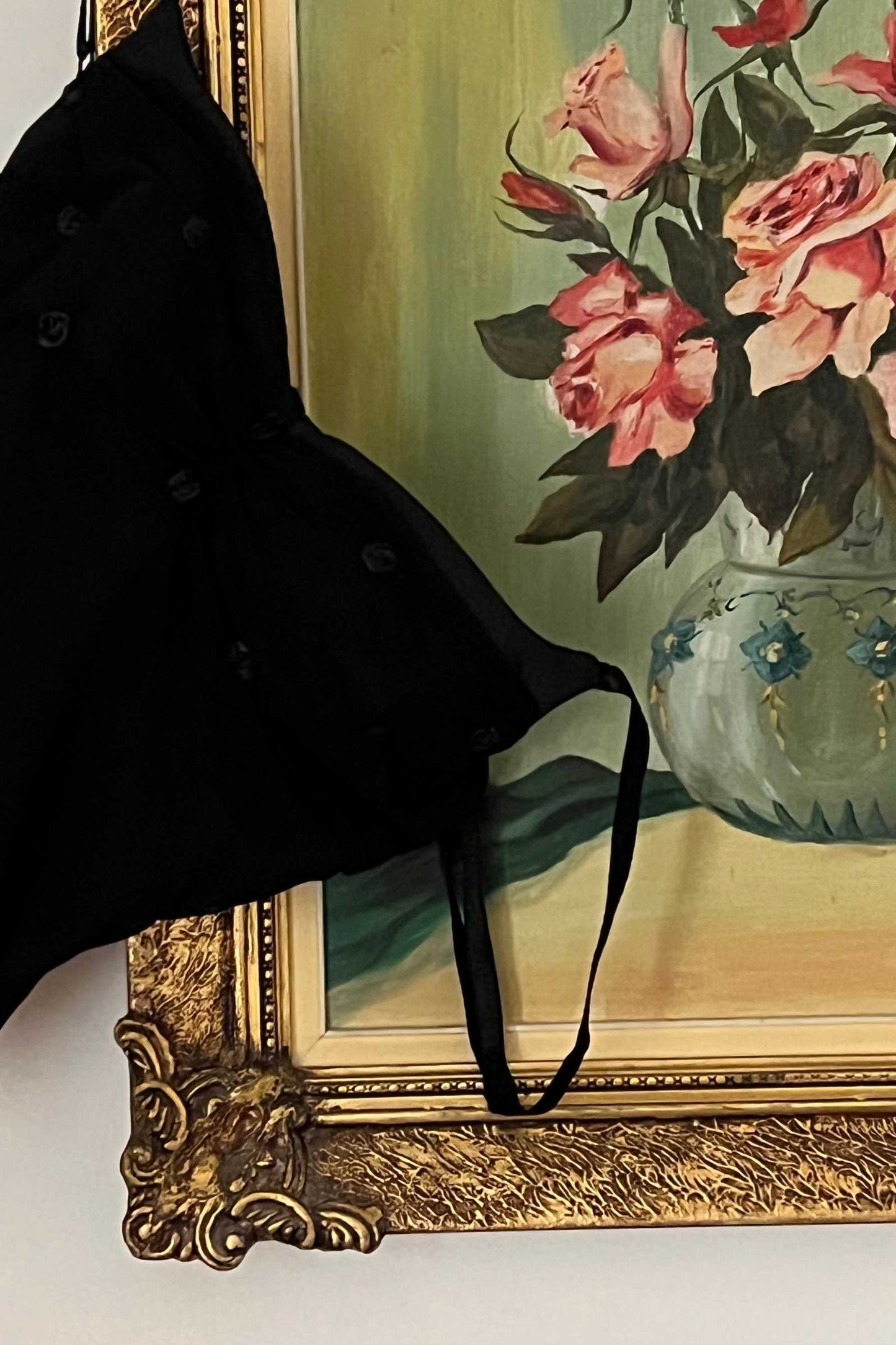 1990's Black Rosette Bustier