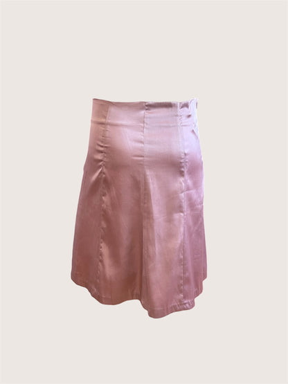 1990's Dusty Pink Satin Slip Skirt