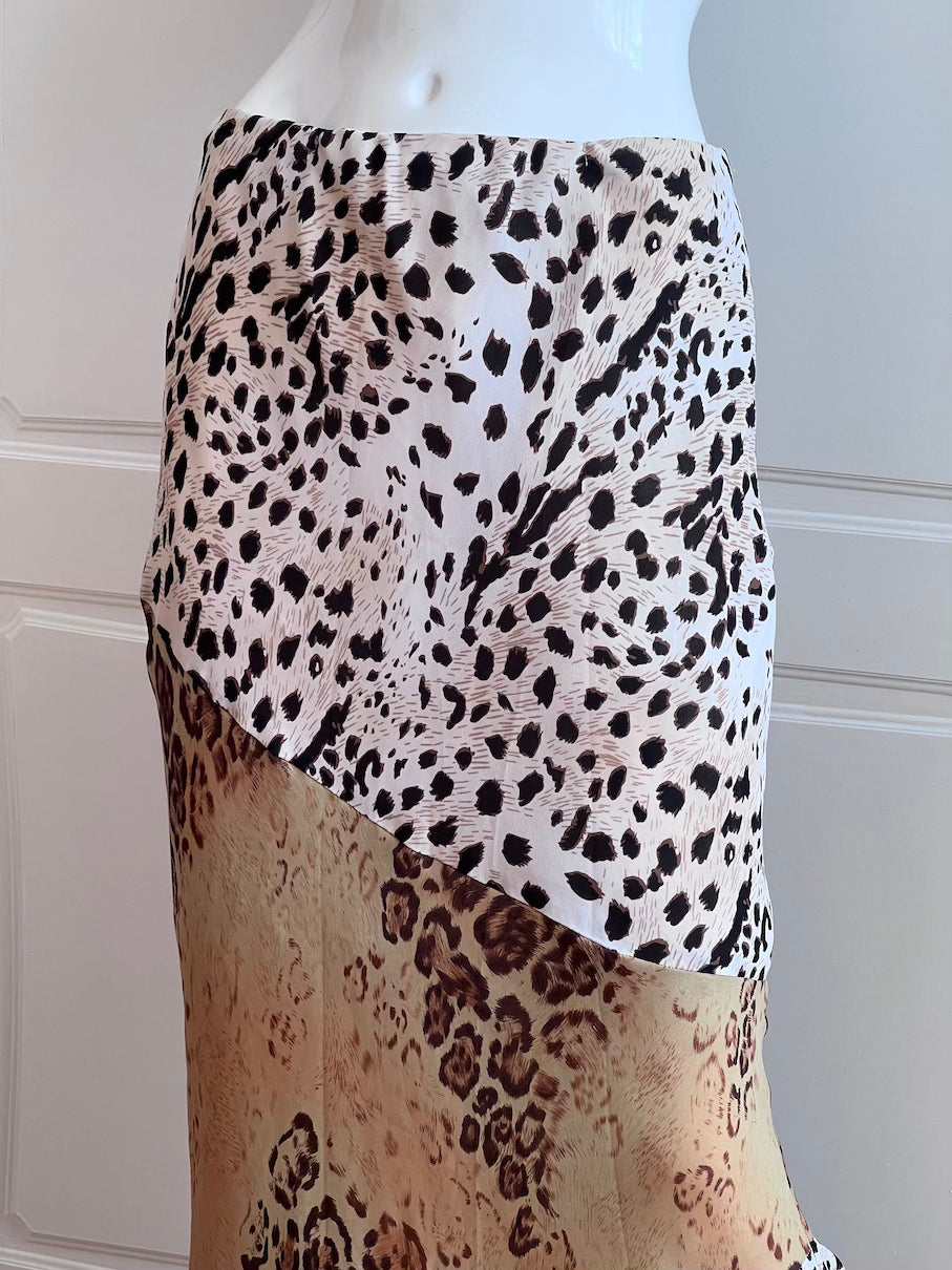 2000's Animal Print Slip Skirt