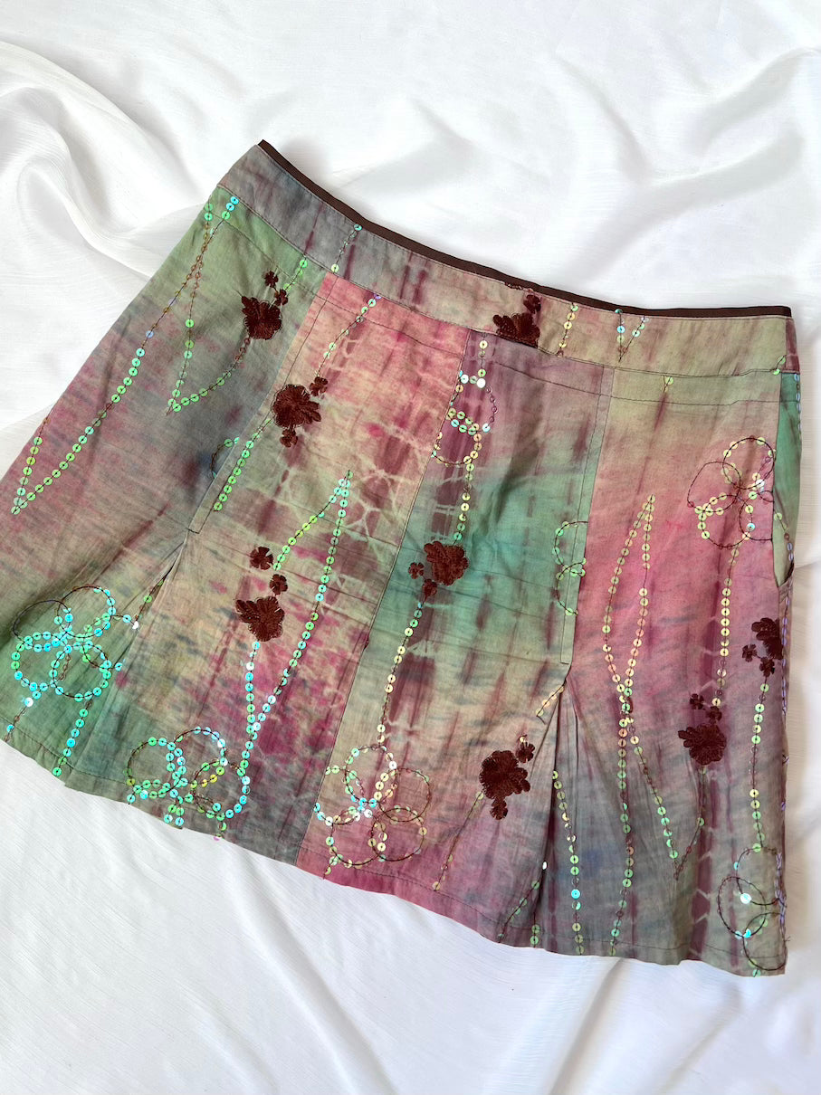 2000's Corset Top & Mini Skirt Ensemble