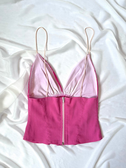 2000's Hot Pink Camisole & Mini Skirt Ensemble