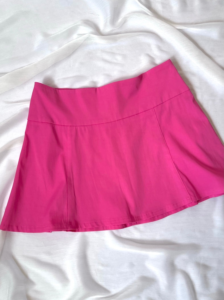 2000's Hot Pink Camisole & Mini Skirt Ensemble