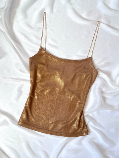 Vintage 2000's Metallic Gold Camisole