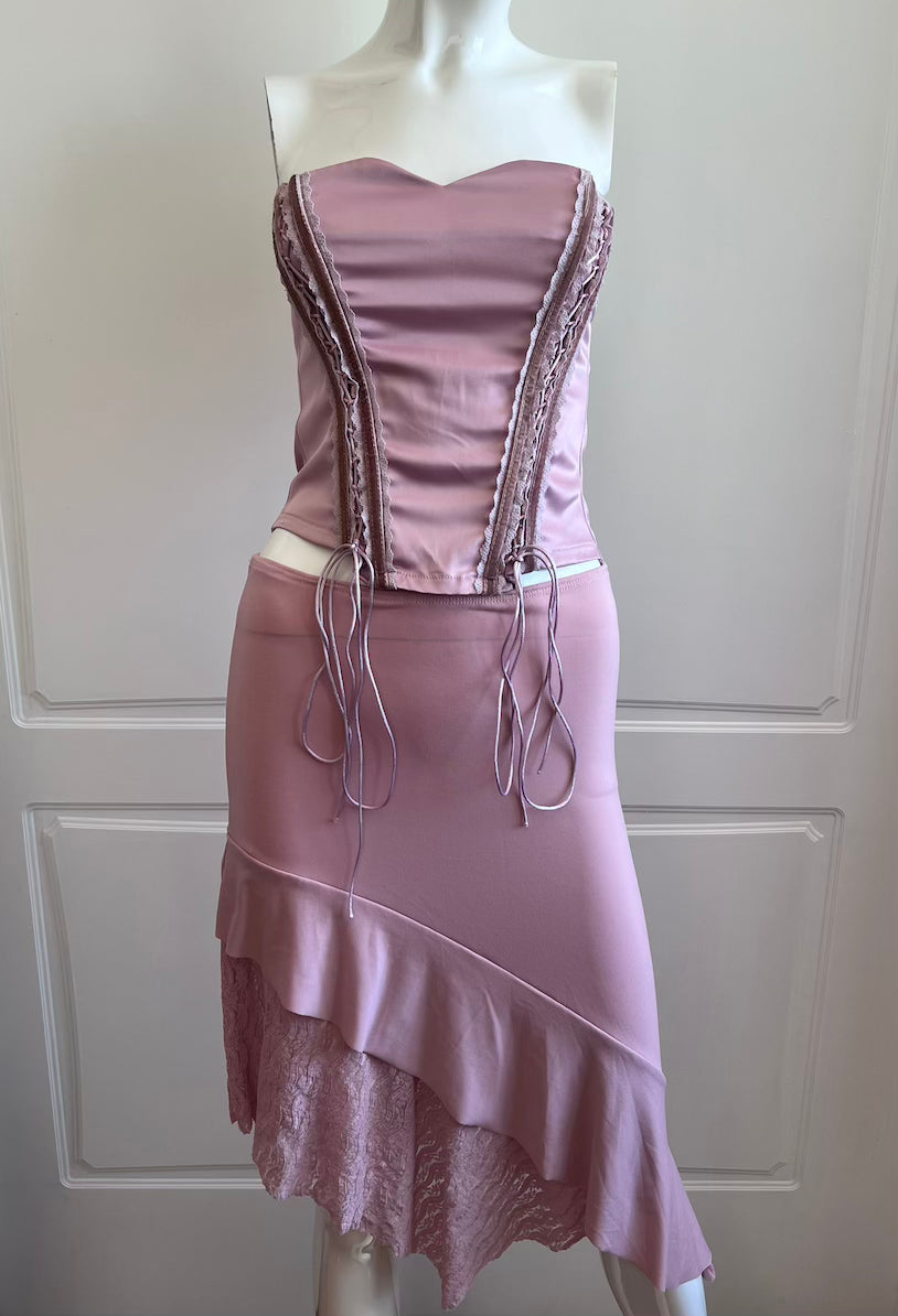 Vintage 1990's Italian Pink Slip Skirt