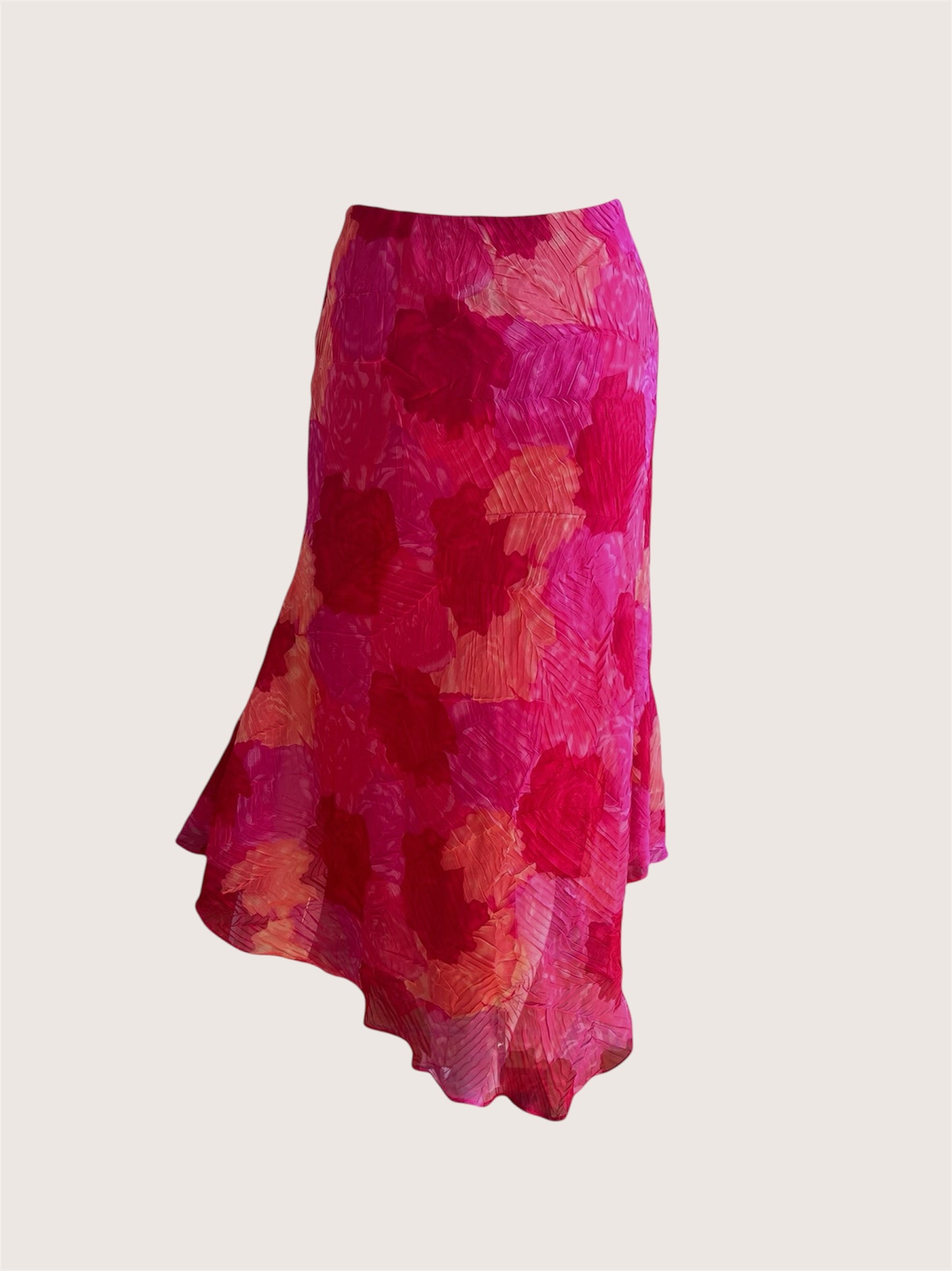 2000's Fuchsia Floral Skirt