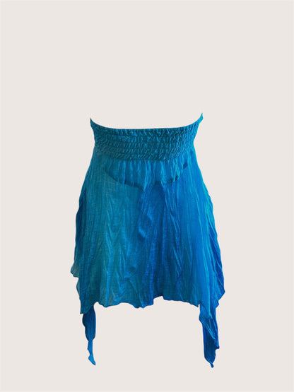 Vintage Blue Sequin Halter Top