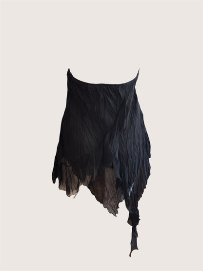 Vintage 1990's Black Chiffon Blouse