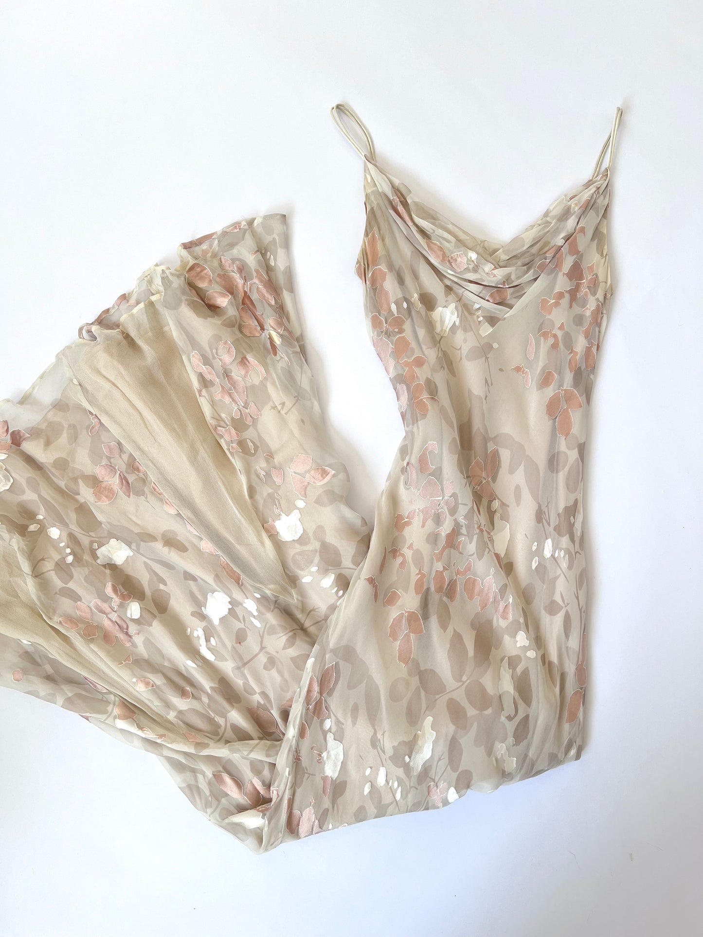 Luxurious Silk Champagne Slip Dress