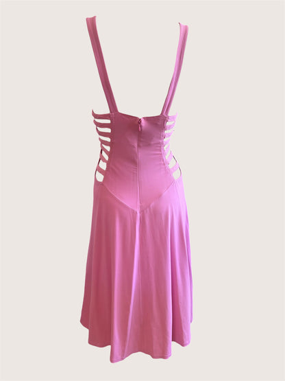 La Perla Vintage Pink Cut-Out Dress