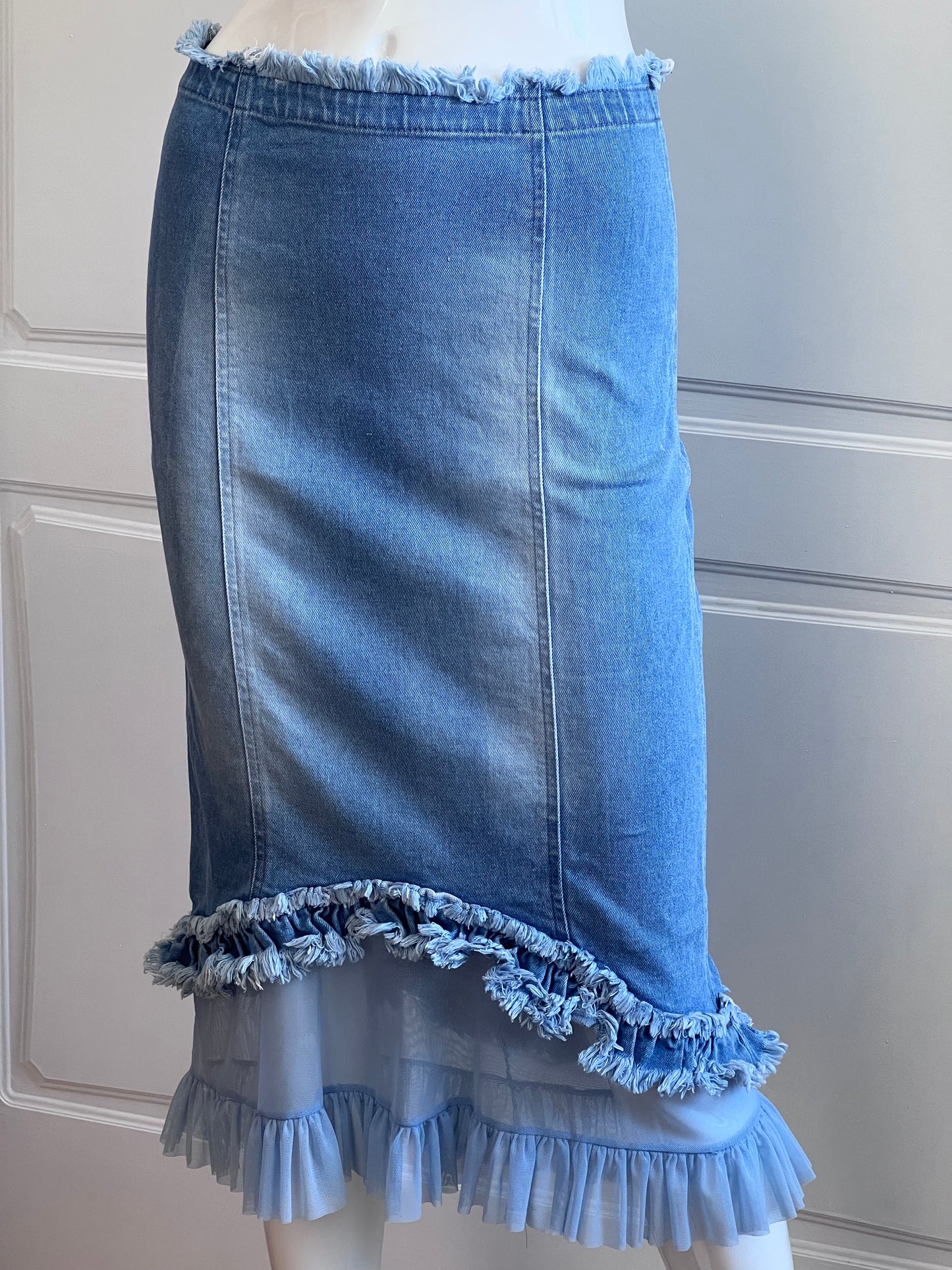 2000's Light Blue Denim Skirt