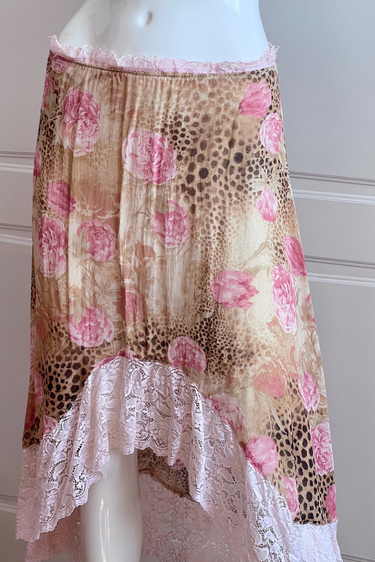 2000's Floral Animal Print Skirt