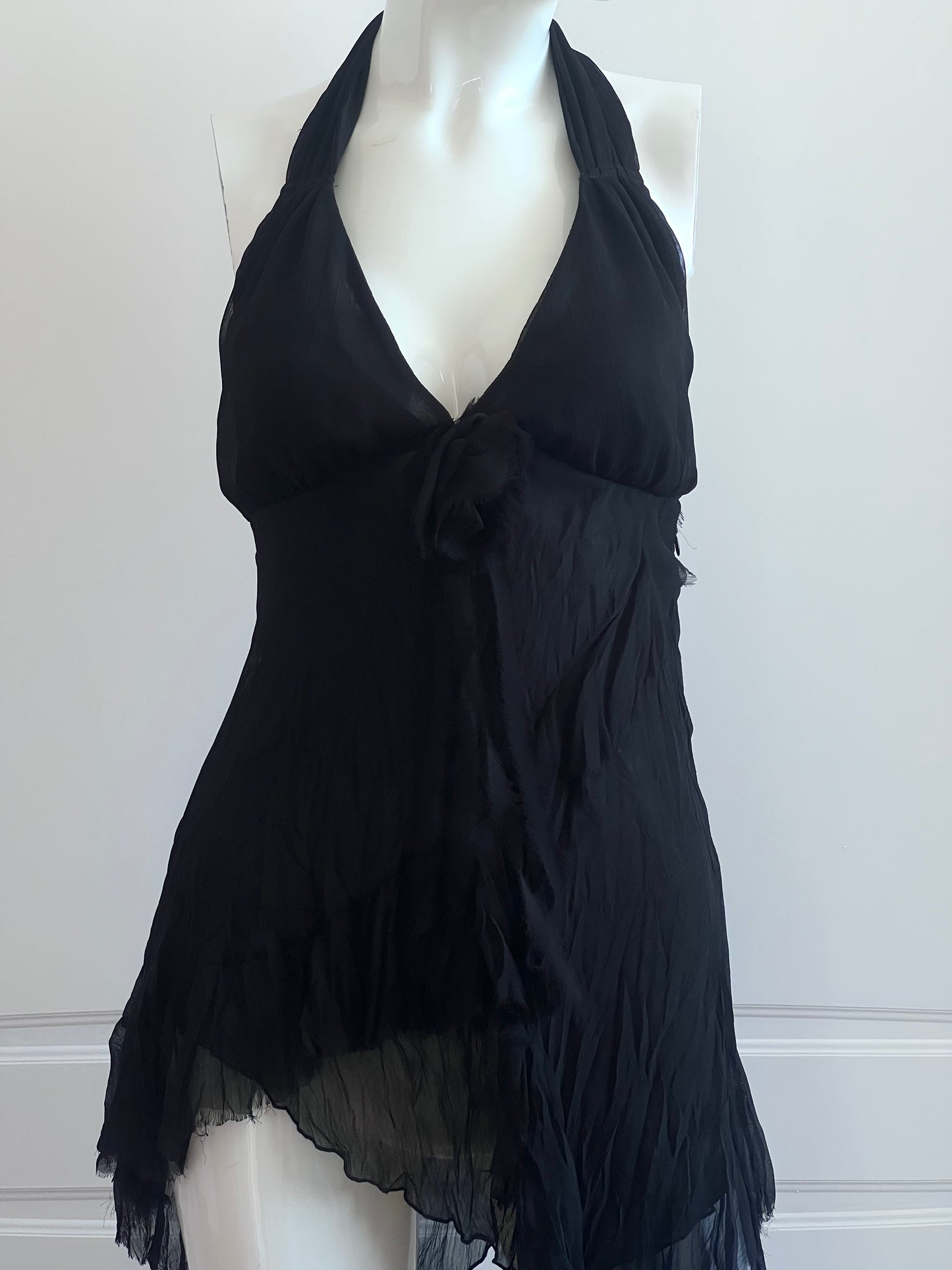 Vintage 1990's Black Chiffon Blouse