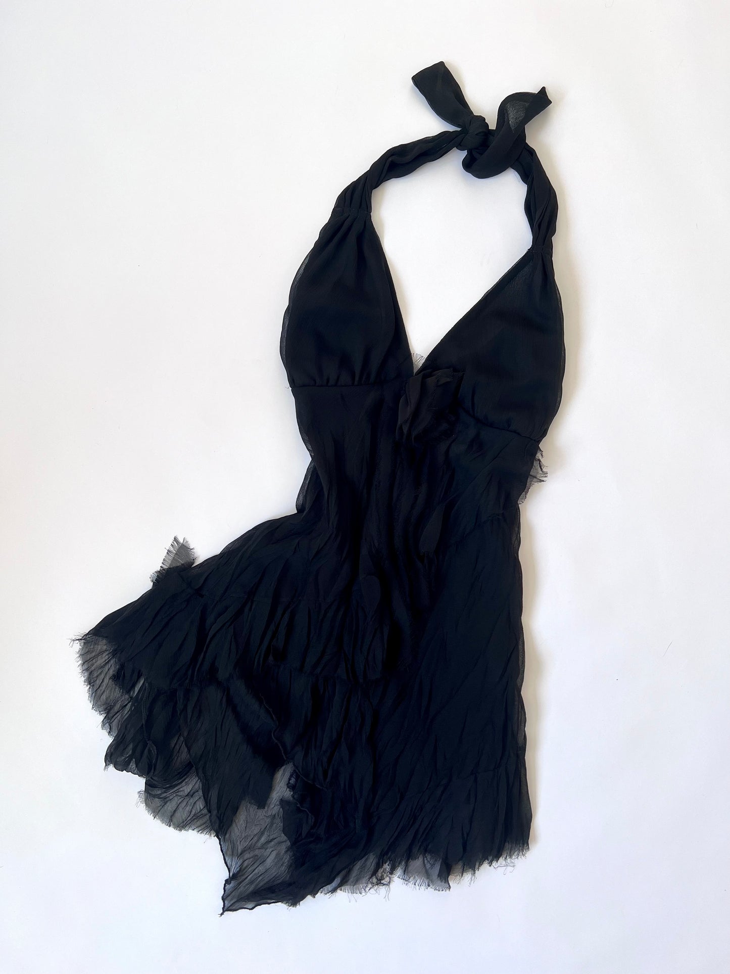Vintage 1990's Black Chiffon Blouse