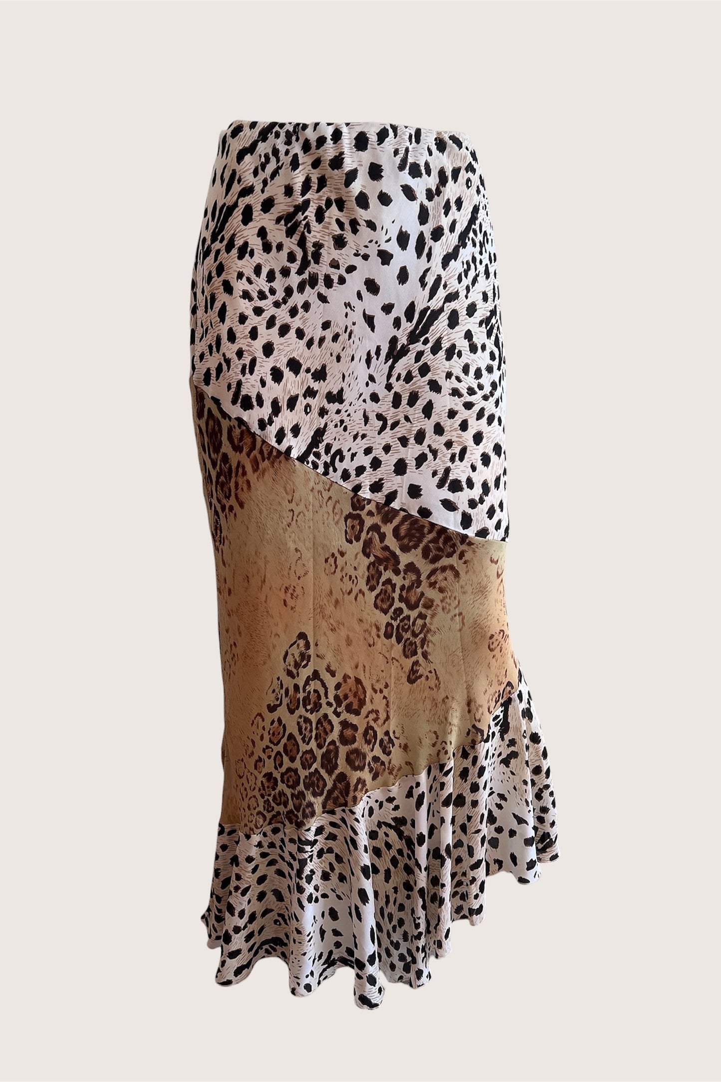 2000's Animal Print Slip Skirt