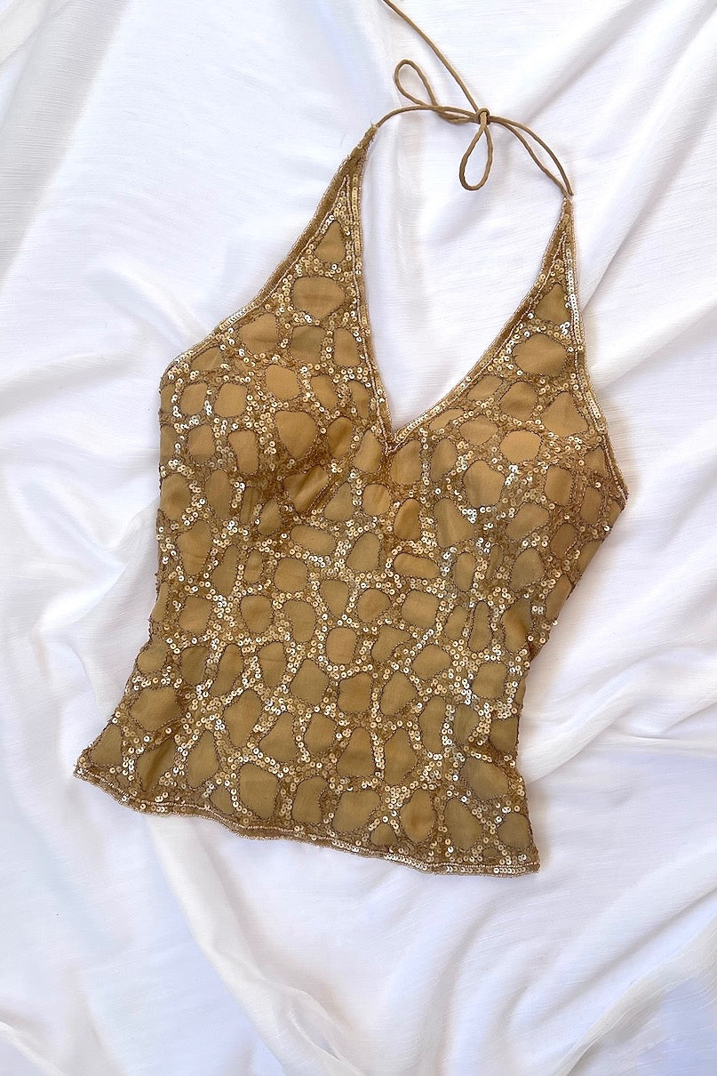 100% Silk Gold Beaded Corset Bodice