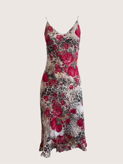 Vintage Animal Print & Floral Slip Dress