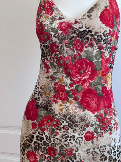 Vintage Animal Print & Floral Slip Dress