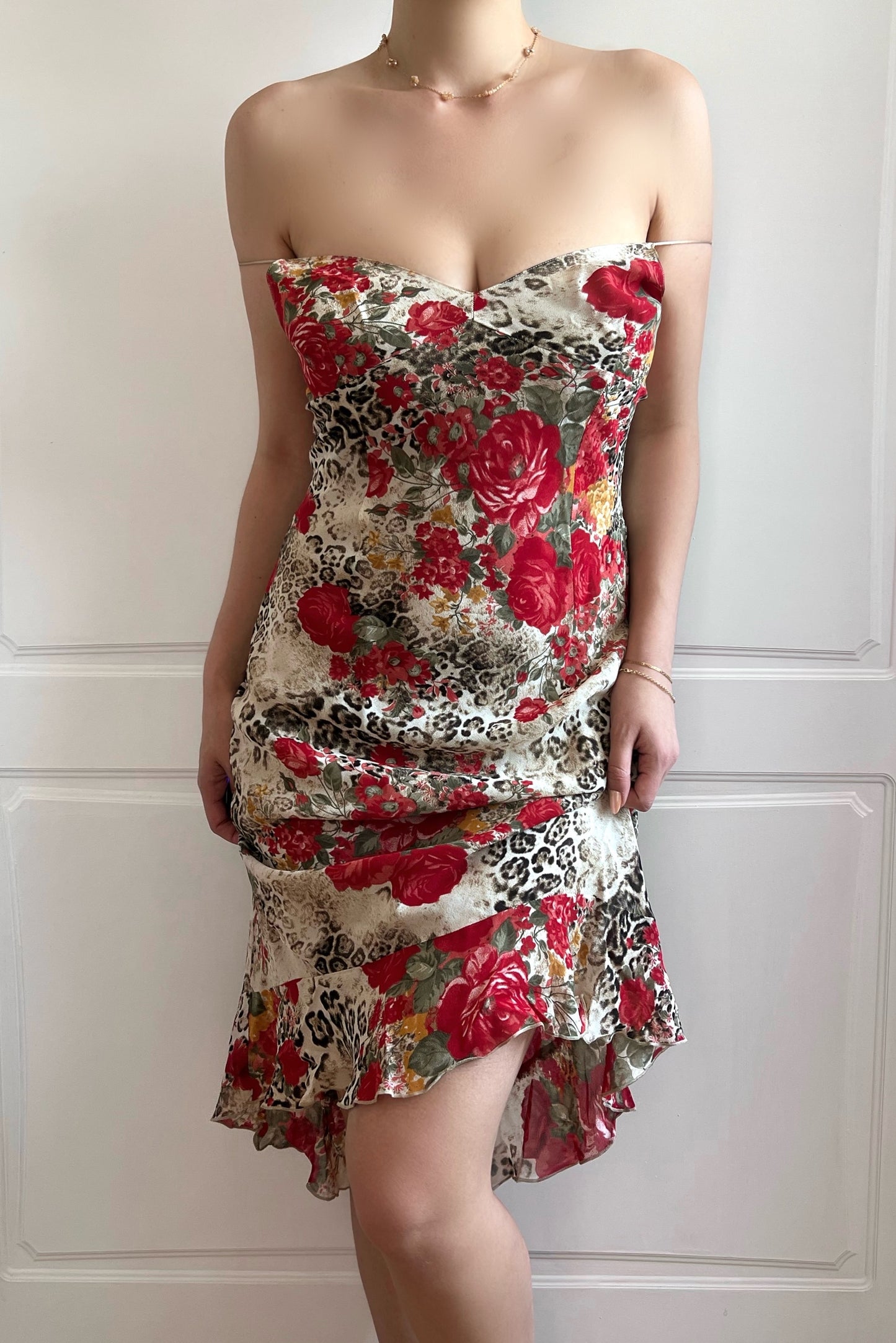 Vintage Animal Print & Floral Slip Dress