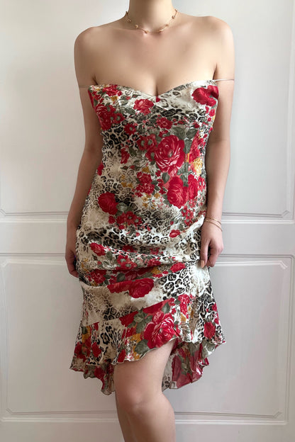 Vintage Animal Print & Floral Slip Dress