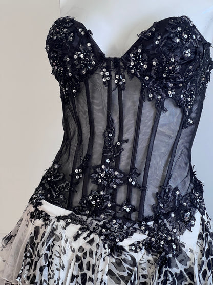 100% Silk Luxurious Corset Mini Dress