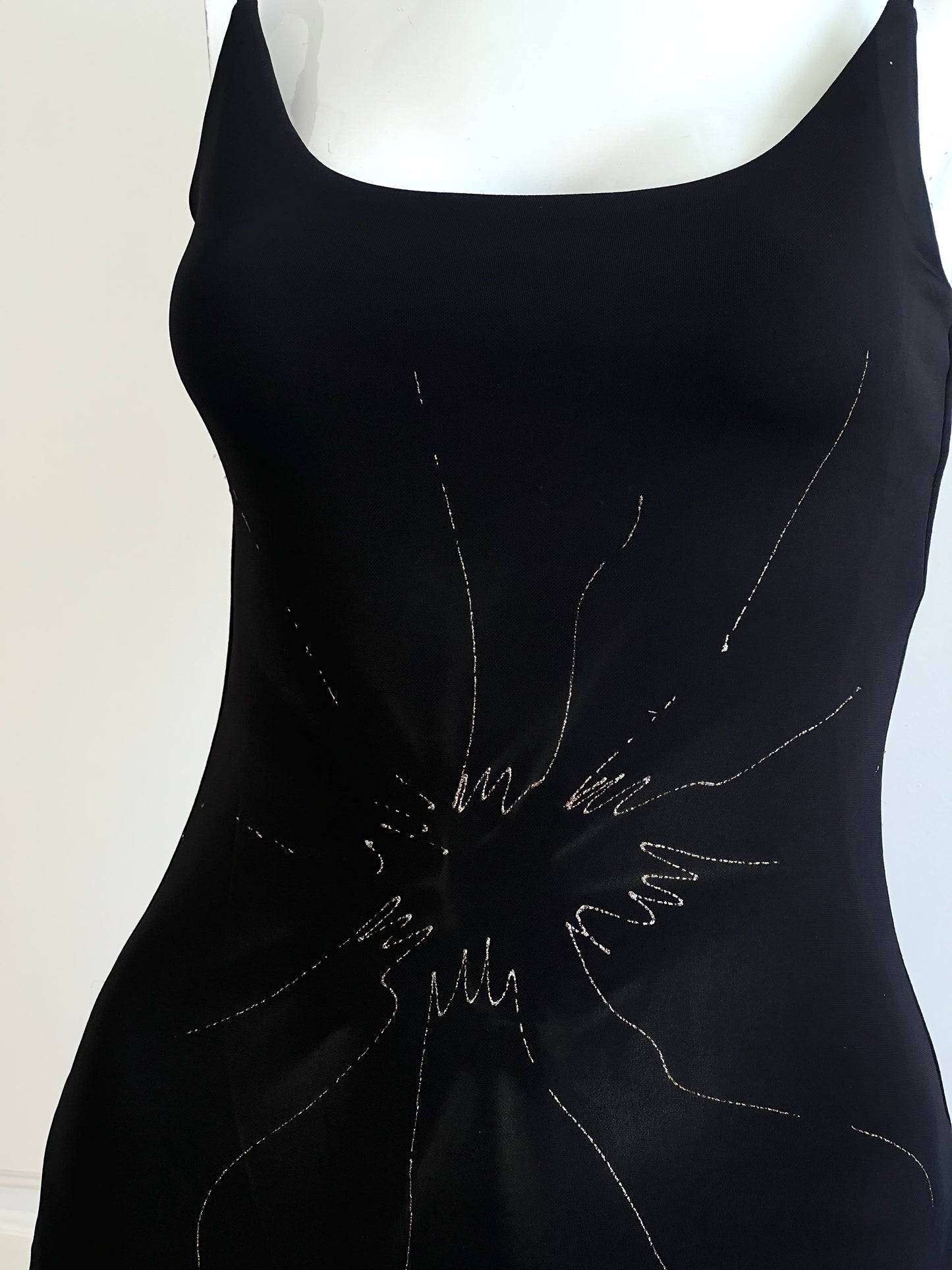 1990's Classic Black Slip Dress