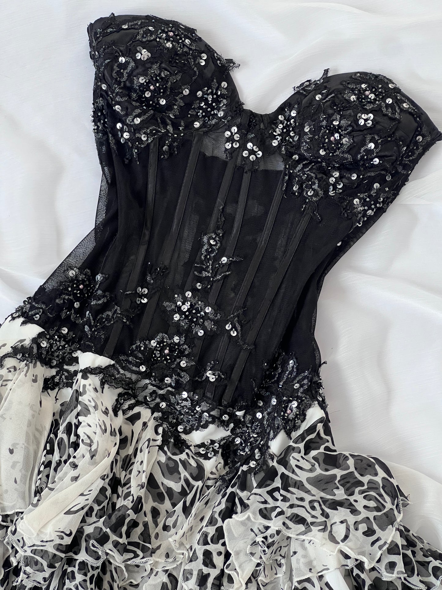 100% Silk Luxurious Corset Mini Dress