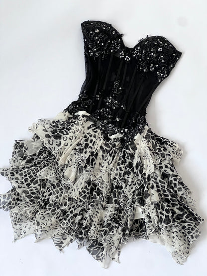 100% Silk Luxurious Corset Mini Dress