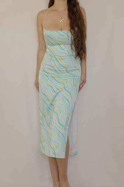 2000's Watercolor Slip Dress