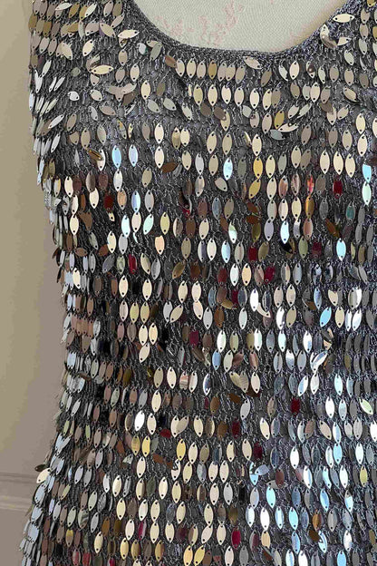 Vintage Silver Fishnet Dress