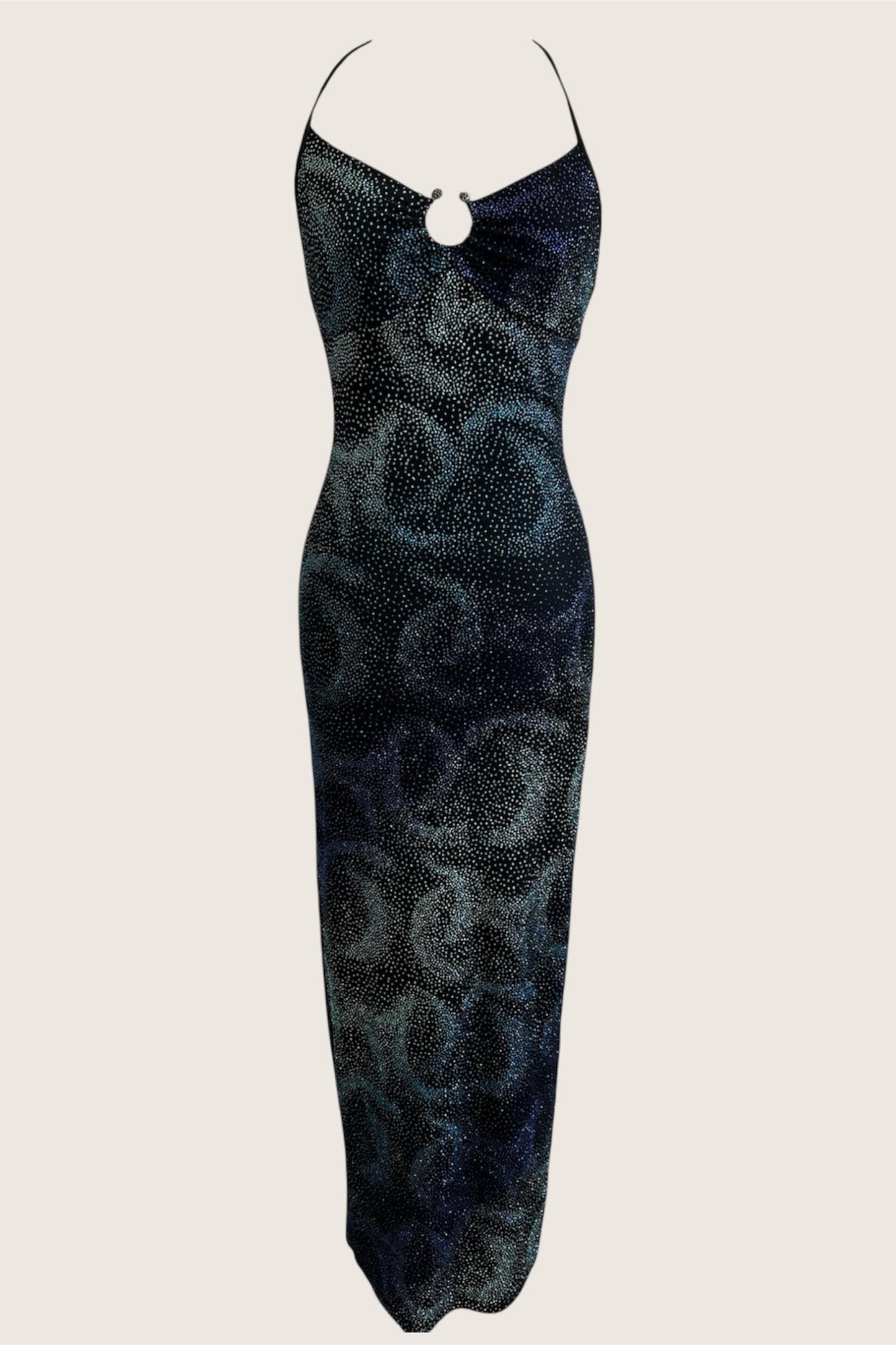 Vintage 1990's Midnight Blue Backless Dress