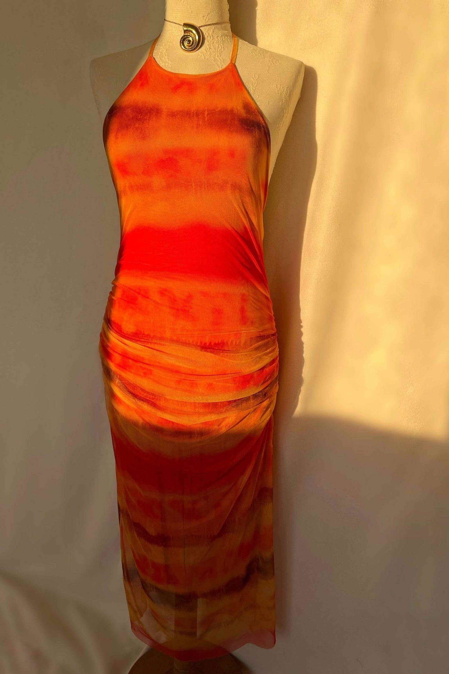 Vintage 2000's Sunset Halter Dress
