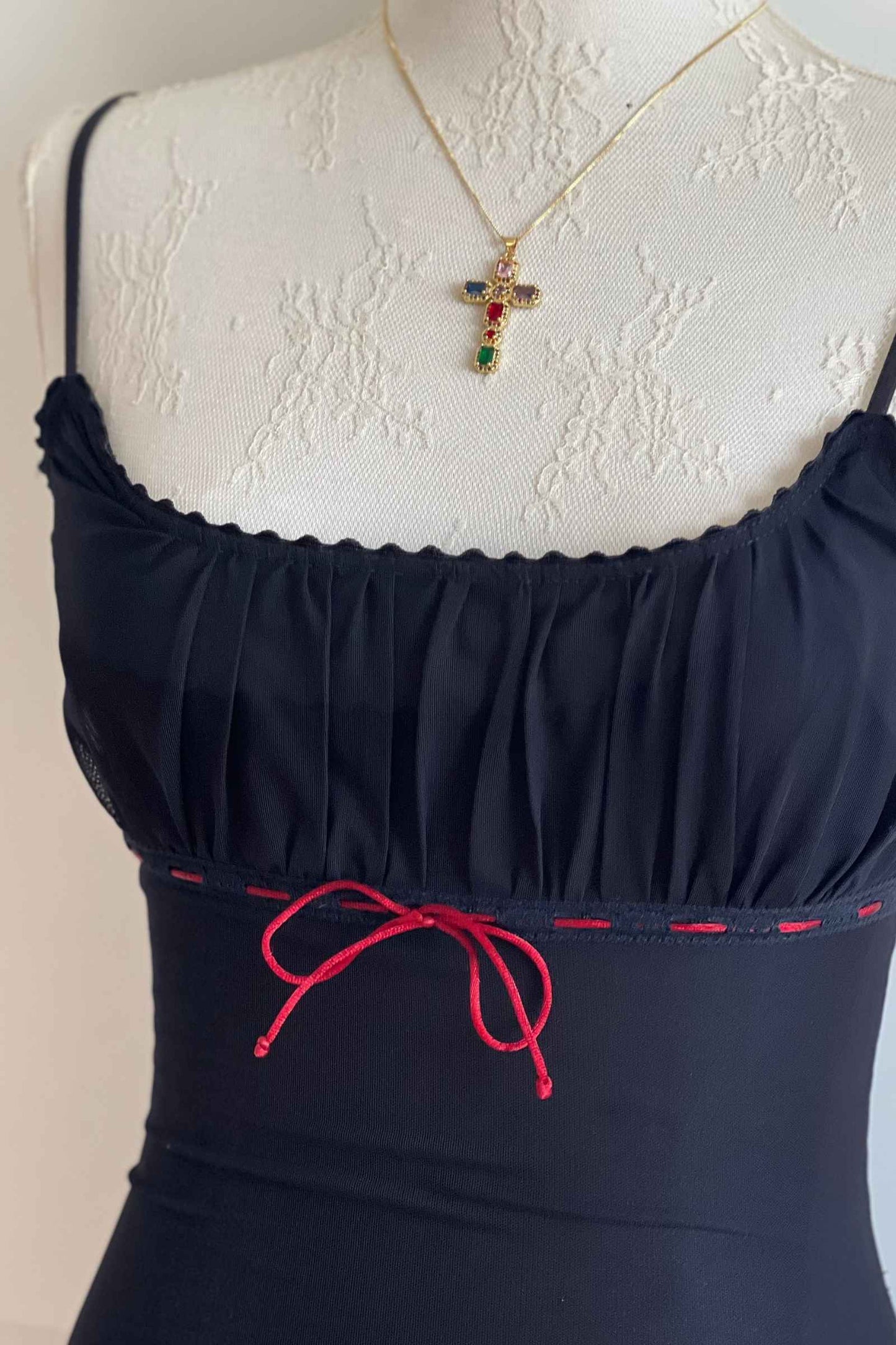 Vintage 1990's Black Slip Dress