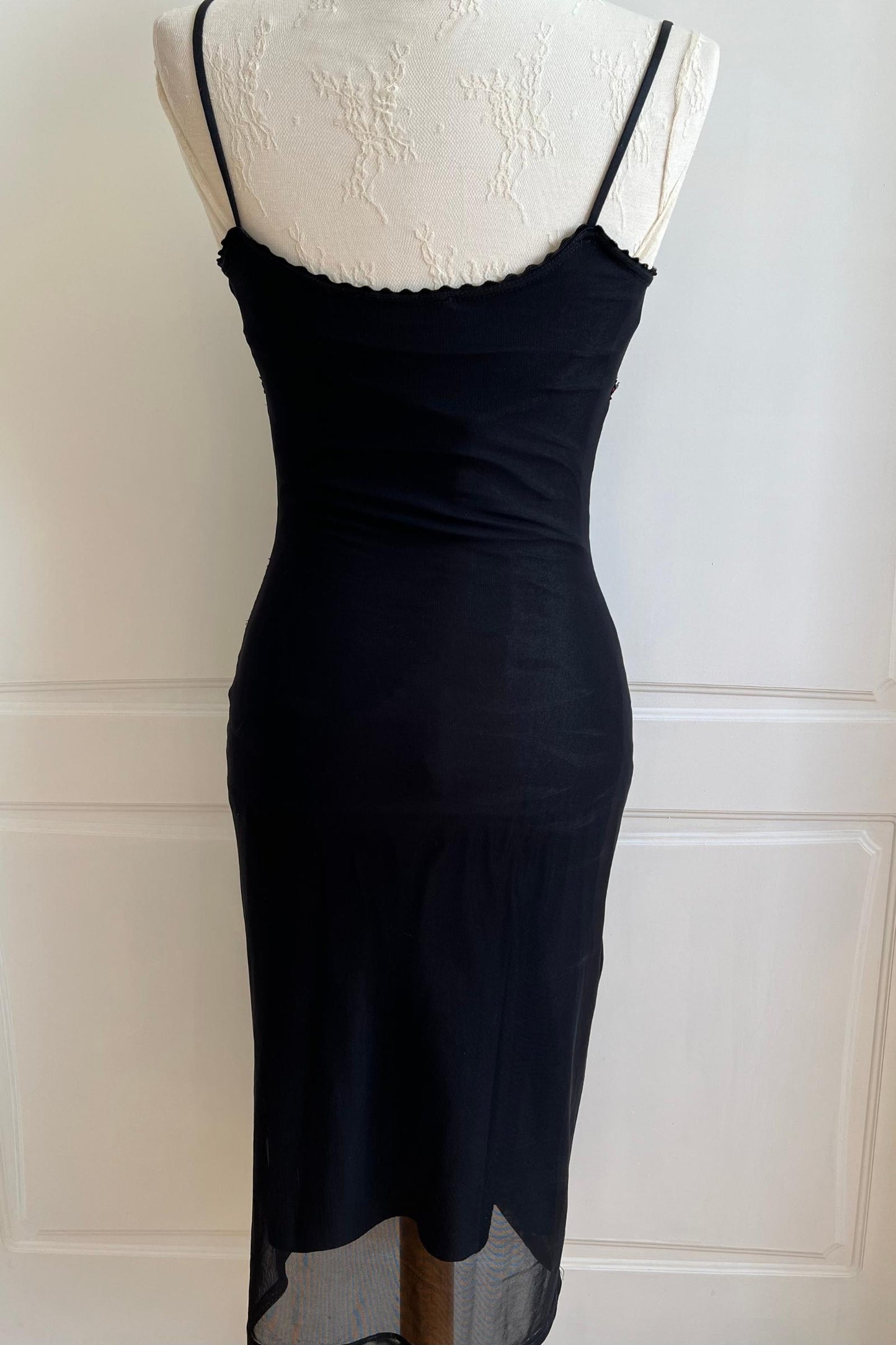Vintage 1990's Black Slip Dress