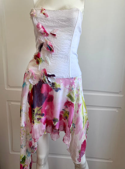 2000's Floral Corset Mini Dress