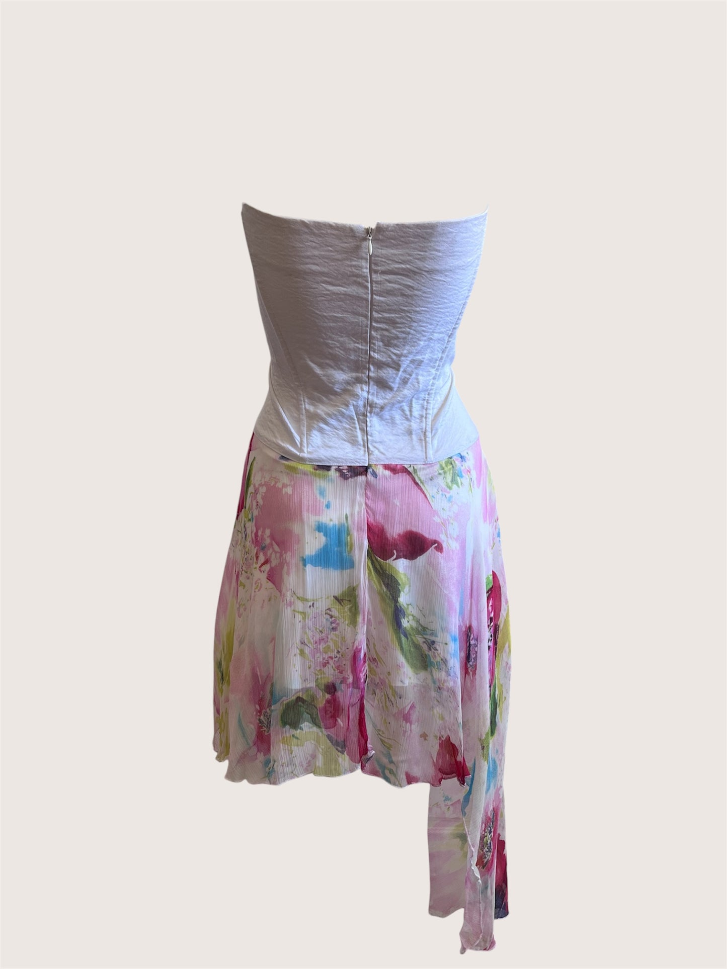 2000's Floral Corset Mini Dress