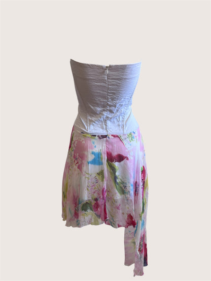 2000's Floral Corset Mini Dress